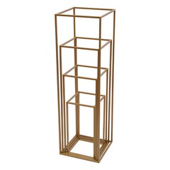 4Pcs Gold Metal Flower Stand Flower Holder Rectangular Rack Indoor/Outdoor