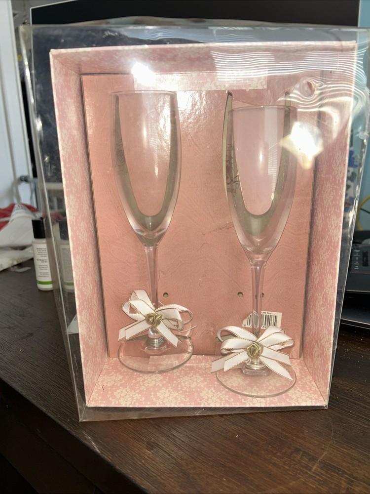 Hortense B Hewitt Co 50th Wedding Anniversary Wine Glasses Set Of 2