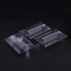 30 Pack 4.3X3.3X1.2 Clear Plastic Pillow Favor Box PVC Candy Treat Gift Box for
