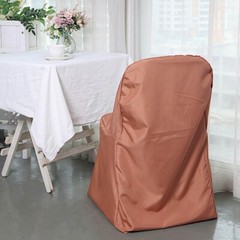50 Terracotta Polyester FOLDING Flat CHAIR COVERS Wedding Party Banquet