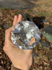 HUGE -Wedding decoration crystal big diamond ring proposal ornaments party gifts
