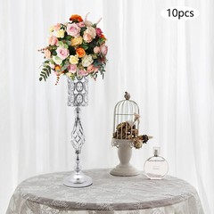 10Pcs Crystal Vase for Centerpieces with Crystal Beads Wedding Vase for Table