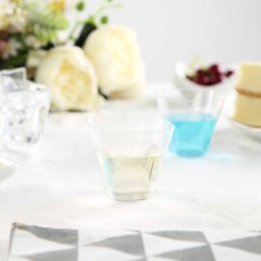 4 oz Plastic Clear Disposable Drink or Dessert Single Serve Cups Glasses Party
