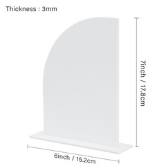 10 Pack Blank White Half Arch Acrylic 5×7 In Wedding Table Signs With Base