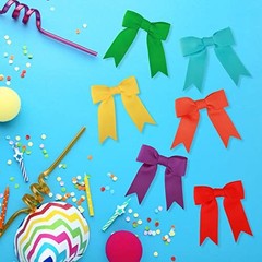 3 Inch Grosgrain Ribbon Twist Tie Bow 60 Pcs Assorted Pretied Premade Rainbow