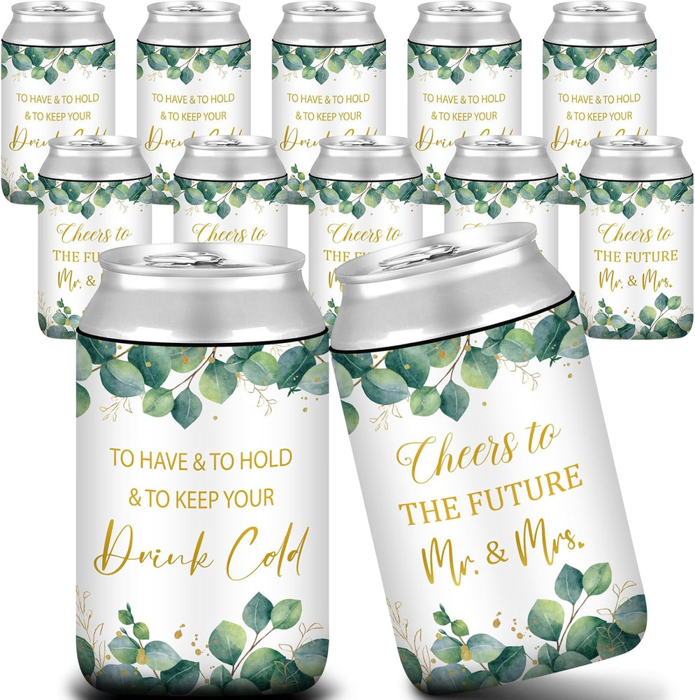 100 Pcs Wedding Party for Guests Wedding Can Cooler Sleeves Bachelorette Party G