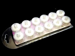 PURPLE ~ 24 Pack Submersible Waterproof Battery LED Tea Light ~ Wedding Decorati