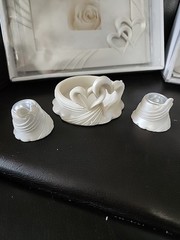 Wedding Set 10 Piece Set Swish Double Hearts White New