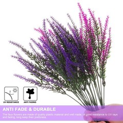 2-10 Bundles Artificial Flower Fake Plants Lavender Hanging Garden Wedding Decor