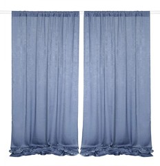 9.6 Feet x 10 Feet Dusty Blue Silky Soft Curtain Wedding Backdrop Drapes, Sli…