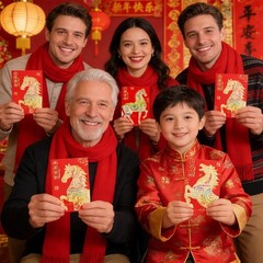 Red Envelopes Chinese New Year Of The Horse Medium, Medium-36P