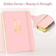 Planner 2026-2027, 18 Month Weekly and Monthly Calendar 8.5″ x 11″ Pink