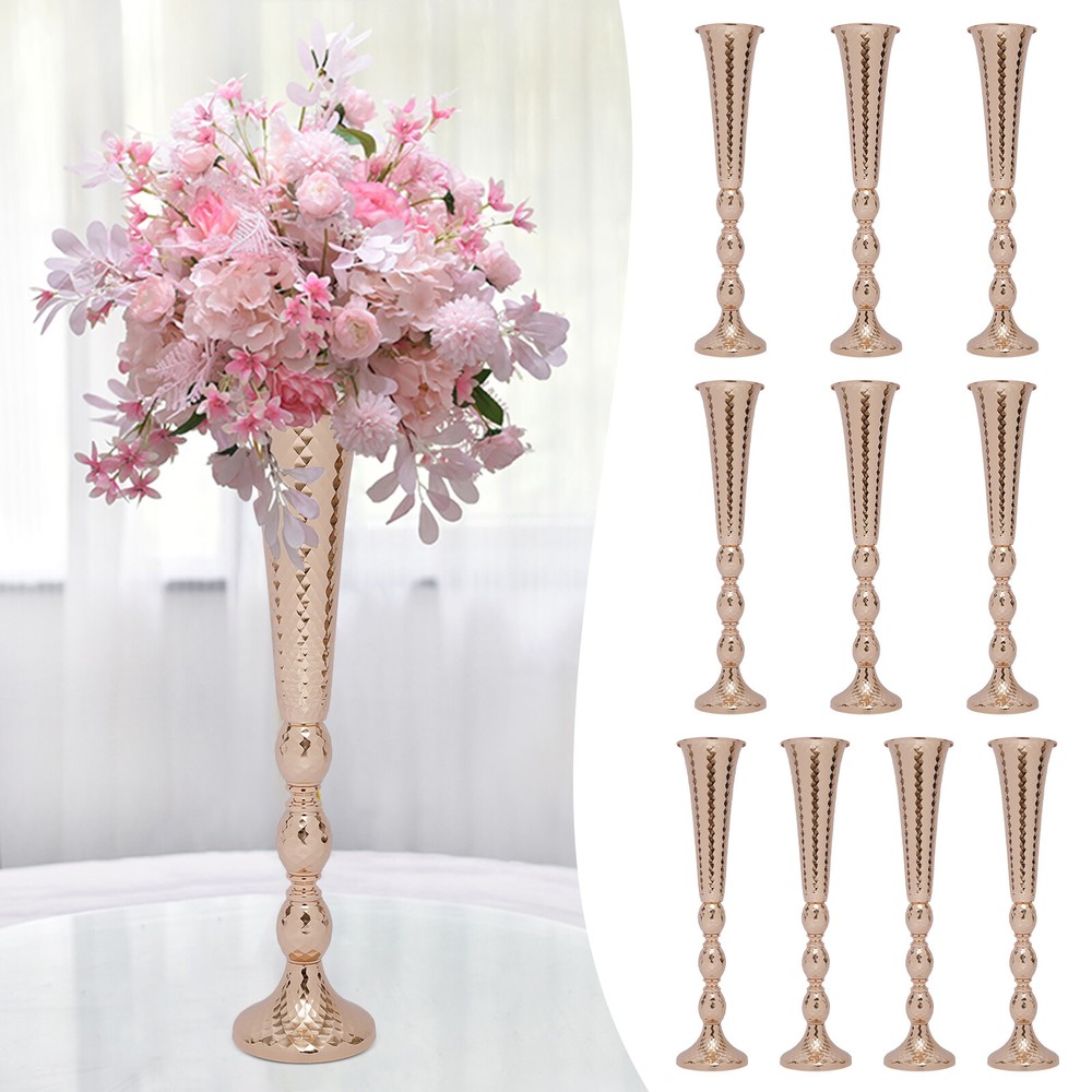 10 Pcs 23.6″ Height Versatile Metal Wedding Centerpieces Vase 60 cm Metal Vase