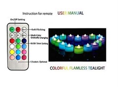 Large 2.2 Inch Color Changing Tea Lights Flameless Candles 1.5IN height