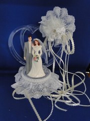 New Wilton Designer Series «I Do» Grey Tux Wedding Cake Top # 0101-1779
