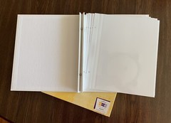 Anniversary Photo Album Hallmark White Silver in box Scrapbook 6 Sheets