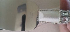Beaded Stainless Steel Cake Serving Set 2 Piece Blue and White Tableware