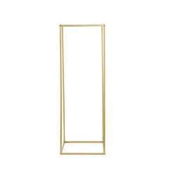 2 pcs 32-Inch Tall Gold Matte Metal Geometric Rectangular Stands 32″,