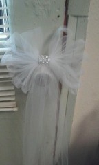BOWS GAZEBO CHAIRS &PEWS 10 WHITE WITH BLING AS PICTURED RUSH ORDER SALE SALE