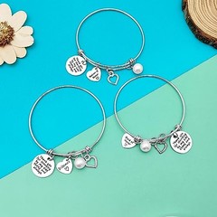 6 Pcs Bridesmaid Gifts 4xBridesmaid &1xMaid of Honor&1xMatron of Honor-Silver