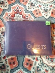 Purple/Silver Guests Book 60 pages 480 signatures NEW in box Unused