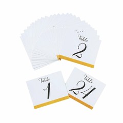 Gold Glitter Trim Table Numbers 1-24, Party Supplies, 25 Pieces