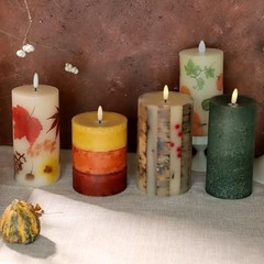 Thanksgiving Flameless Candles with Remote Red Thanksgiving Decor Fall Flame