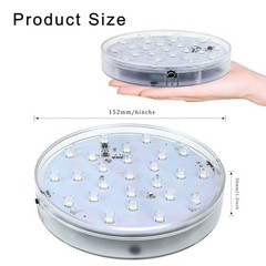 LED Lights Base – 6 inch Round Lights Display Stand for Effiel Multicolored