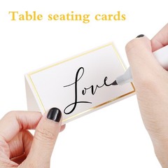 100Pcs Paper Place Cards for Wedding Table Setting Assorted Color Elegant Design