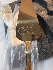 Champagne And Cake Service 6-Piece Wedding Set For Bride & Groom, Brand New