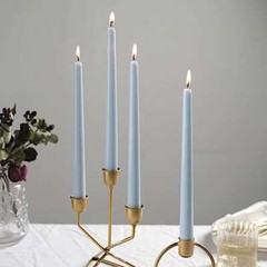 10″ tall Dusty Blue Premium Taper Candles Wedding Centerpiece Decorations