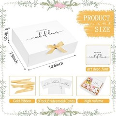 Bridesmaid Proposal Boxes Set W/ Gift Card Ribbon Perfect Wedding Party New