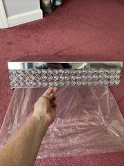 New Cupcake/ Cake Display -Large – Silver Shiny With Beaded Sides – 15.5×15.5×4