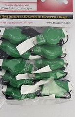 LED FloraLyte Acolyte Lights For Floral Party Event Design Wedding GREEN 10 Pack
