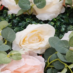 6Pcs 60*40cm Artificial Silk Flower Rose Wall Panels Wedding Party Venue Decor