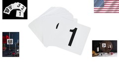 Lightweight 4-Inch Table Number Cards 1-100 – Bold Black on White Design