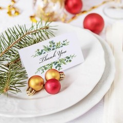 106 X Blank Table Name Place Cards with Eucalyptus Wreath For Weddings & Parties