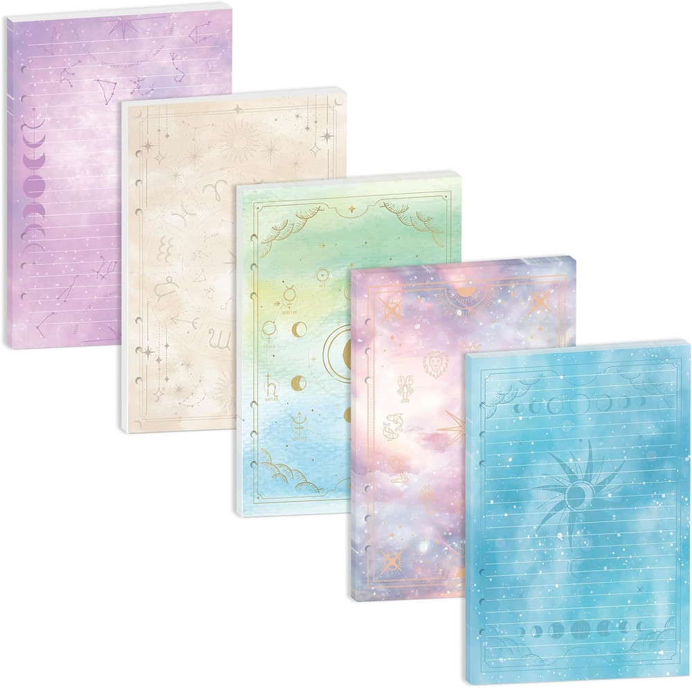 100 Sheets Tarot A5 Refills Papers for Planner Insert Binder, 120GSM Thick Mysti