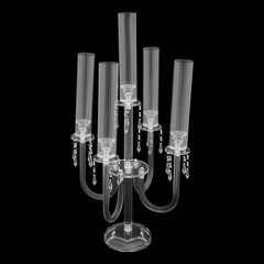 4 pcs 5 Arm Acrylic Candle Holder Freestanding Candle Holder for Wedding Party