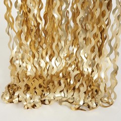 4 Pack Wavy Champagne Gold Metallic Tinsel Foil Fringe Curtains Backdrop – 3….