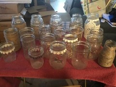 Assorted Decorated Jar w/8 Battery Operated Candle Lights