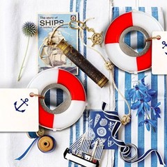PartyTalk 50pcs Nautical Wedding Favors Lifesaver Bottle Opener with Anchor