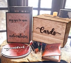 Rustic Wooden Card box 12″x 9″x 9″ Gift Card Box for Wedding Birthday Baby Sh…