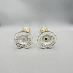 Things Remembered Bride & Groom Wedding Champagne Flute Glasses Set Bows Peals