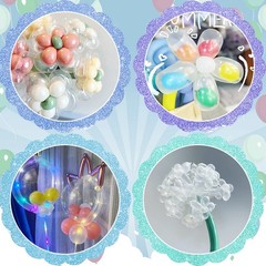 200 Pieces 260 Balloons Twisting 260Q Long 51 inches, Transparent