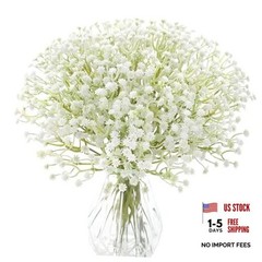 Babys Breath Artificial Flowers,30 Pcs Gypsophila Greenery Sprays,Real White