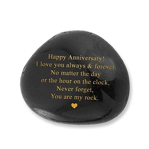 Happy Anniversary Decorative Stones Rock – Heartwarming You are My Rock