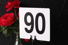 Lightweight 4-Inch Table Number Cards 1-100 – Bold Black on White Design