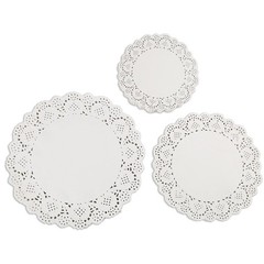 DECORA 180 Pieces White Round Paper 3.5inch,4.5inch,5.5inch, Am118s1p180f