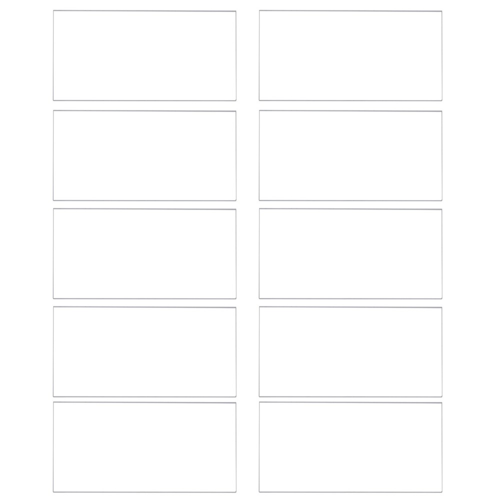 10Pcs Clear Acrylic Place Cards Rectangle Acrylic Blanks Name Cards 3.5″ x 2″